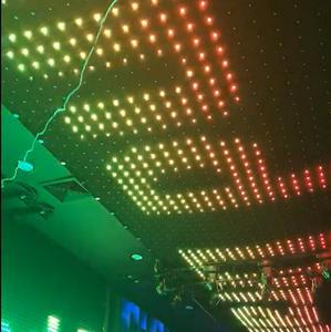 Nouvelle technologie pour rideau vidéo RGB 3 en 1 pleine couleur P5CM Vision Cloth Curtain, support DMX, éclairage vidéo mural pour scène, tissu LED pour DJ - Product Image 4