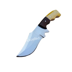 Cuchillo de hoja fija de acero inoxidable para caza hecho a mano personalizado con hueso teñido y mango de madera cuchillo de Camping - Product Image 2