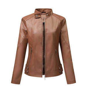 Chaqueta de Cuero para Mujer, Última Moda, Nuevo Diseño, Chaqueta Casual con Cierre para Invierno - Product Image 1