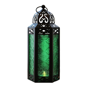 Nueva Tendencia: Linterna Marroquí de Metal con Acabado Negro y Vidrio Amarillo, Tamaño Personalizado, Venta Directa de Fábrica, para Hoteles y Restaurantes - Product Image 5