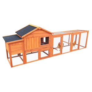111.5 \ "grande pollaio esterno in legno scatola di nidificazione per pollame coniglio Hutch UV pannello impermeabile gabbia per cortile per - Product Image 2