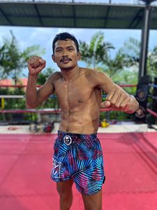 Muay Thai short high quality satin fabric custom logo breathable lightweight gym training <b>elastic</b> waistband fitness men women - Product Image 5