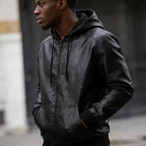 Men's Polyester Hooded Pullover <b>Jacket</b> Casual Oversized Windproof Winter Fashion Streetwear Custom Logo OEM Factory Wholesale - Product Image 1