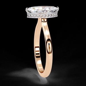 Anillo de Compromiso con Moissanita Marquise, Anillo con Corte Marquise de 12x6mm, Anillo de Plata de Ley 925 - Product Image 3