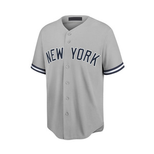 Uniforme de Béisbol de Nueva York para Hombre, Conjunto de Camiseta de Manga Corta y Pantalones Grises, Corte Regular, para Todas las Temporadas, Uniformes de Béisbol Personalizados - Product Image 3