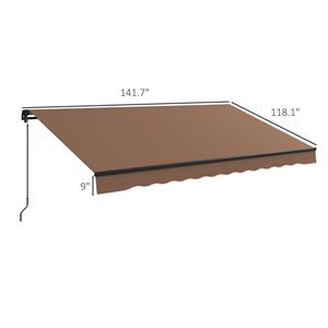 Toldo Retráctil para Balcón, Terraza o Jardín de 12x10 pies con Protección UV - Fácil Instalación y Mantenimiento - Product Image 3