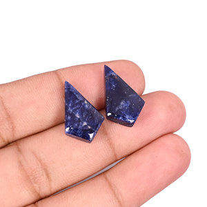 Sodalita Natural de 12.8 Quilates (Peso por Par) 20x11mm Forma de Cometa, Gema Suelta - Product Image 1