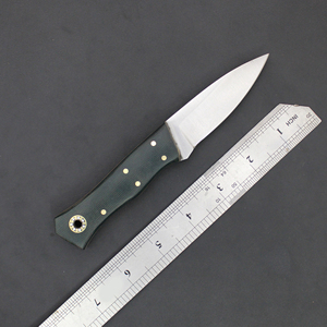 Cuchillo Skinner de Acero de Diseño Único con Mango de Madera de Olivo y Diseño de Ciervo, Cuchillo de Caza con Funda de Cuero - Product Image 3