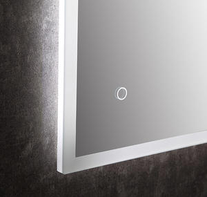 Led Gương phòng tắm khách sạn hiện đại vuông với ống kính nhôm và thiết kế chiếu sáng - Product Image 6