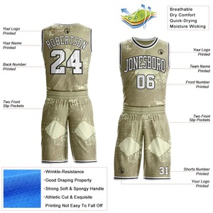 Tenues de basket-ball personnalisées pour clubs et ligues, ensembles de maillots réversibles sans manches à double couche, imprimés, grandes tailles, antibactériens - Product Image 2