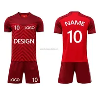 Seragam Sepak Bola Retro Kustom Grosir Ukuran Besar, Set Seragam Sepak Bola Sublimasi Pewarna, Pakaian Latihan Sepak Bola Unisex, Bernapas