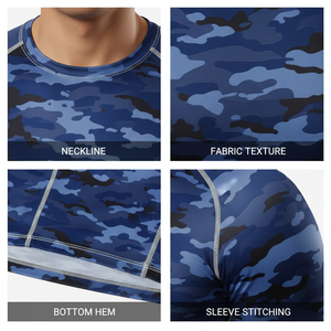 Latest Edition Tight Fitted Sports Training Anti UV Breathable High Seamed Stitched Long Sleeve Swimming <b>Surfing</b> Rash Guard - Product Image 6