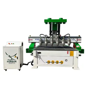 2024 Best price 6 heads multi spindles cutting machine 6 heads wood cnc router for wood MDF plywood doors cabinet engraving
