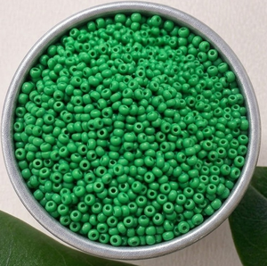 Paquete a Granel de Cuentas de Vidrio Redondas de 8'0 Pulgadas, Color Verde <span class=keywords><strong>PandaHall</strong></span>, para la Fabricación de Joyería - Product Image 1