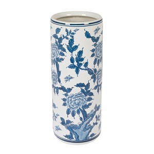 Porte-parapluie en bois de pin conçu par des artisans avec motif floral |   Vente en gros - Product Image 5