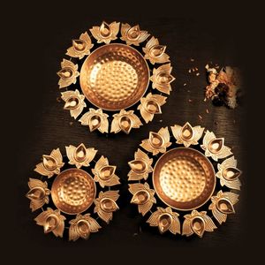 <b>Large</b> Decorative Metal <b>Candle</b> Bowl With Advanced Texture For Table Centerpiece And <b>Candle</b> Display Use - Product Image 2