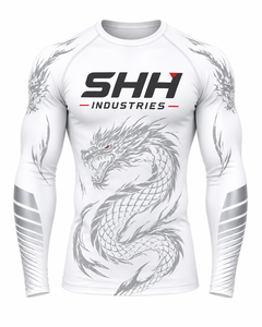 SHH Industries Custom <b>Men's</b> MMA BJJ Rash Guard Long Sleeve <b>Compression</b> <b>Shirt</b> Gym Fitness Grappling Sportswear Manufacturer OEM - Product Image 1