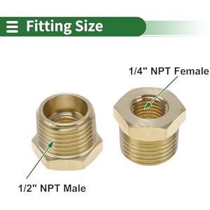 Conectores Hidráulicos de Latón Forjado de Alta Calidad, Macho NPTF, Hembra NPTF, Buje Reductor, Accesorios SAE, Adaptador de Manguera - Product Image 5