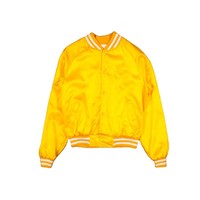 Veste de sport en satin noir pour homme avec manches rayées rouge et blanc, col rabattu, vêtement décontracté pour l'automne