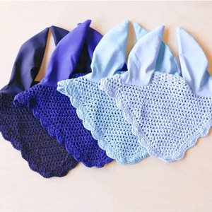 Wholesale Price Equestrian Supplier Custom Handmade Horse Ear <b>Fly</b> veil Bonnet High Quality Lightweight Horse Riding <b>Fly</b> Veils - Product Image 3