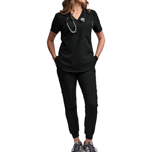 Medical Scrub Suit Uniform Hospital Nursing <b>Set</b> Custom Logo Wholesale <b>Doctor</b> Scrub Shaghaf Sports Wear Impex Sc2 100% Polyester - Product Image 5