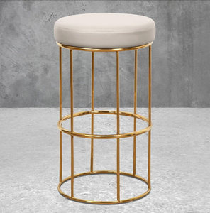 Round Metal Ottoman Sitting Stool Living Room Furniture Office Stool <b>Velvet</b> Ottoman <b>Footstool</b> Footrest Stool Pouffes Home Decor - Product Image 1