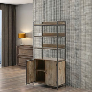 Étagères en bois massif au design moderne, meubles de maison durables et réglables pour le salon, l'école, faits à la main avec rangement - Product Image 1