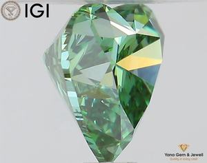 เพชร CVD ผลิตในห้องปฏิบัติการ ขนาด 1.01 กะรัต ได้รับการรับรองจาก IGI สีเขียวสดใส ระดับความสะอาด VVS2 รูปทรงหัวใจ เหมาะสำหรับเป็นเครื่องประดับหมั้น - Product Image 6