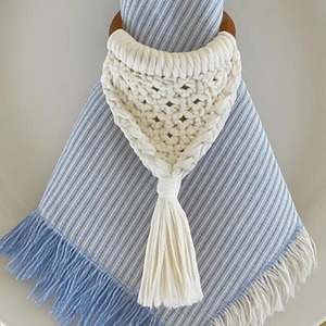 Elegante Anillo Porta Servilletas de Macramé, Ideal para Decoración de Mesas en Vacaciones, Fiestas en la Playa y como Adorno para Mesas en Restaurantes de Mariscos - Product Image 1