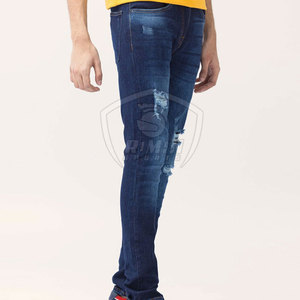 Pantalones vaqueros de moda al por mayor con MOQ bajo para hombre, pantalones vaqueros de diseño personalizado de última moda para venta en línea - Product Image 5