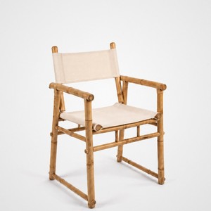 Sillón de Bambú al por Mayor con Asiento y Respaldo de Lona, Diseño Listo para Armar, para Muebles de Exterior, Patio, Cafetería, Restaurante, Resort - Product Image 4