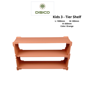 Modern Plastic 3 Tier Bookcase For Kids Bedroom Freestanding Modular <b>Shelf</b> With Back Panel Home Furniture - Product Image 3