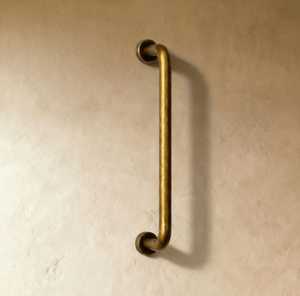 Solid Brass <b>Door</b> <b>Handle</b> Cupboard Traditional Brass <b>Cabinet</b> Pull <b>Handle</b> Bar with Decorative Ends for <b>Kitchen</b> Furniture Accessory - Product Image 5