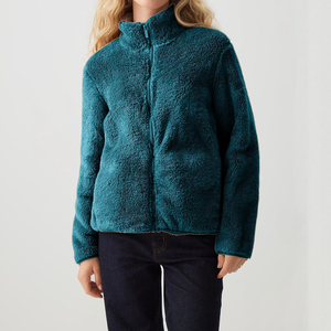 Eco-Friendly <b>Women's</b> Recycled <b>Micro</b> <b>Fleece</b> Polar Sherpa <b>Fleece</b> Jacket Custom Full Zip Outdoor Jacket - Product Image 3