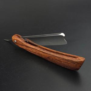 Hot Selling Wooden Handle Shaving Razors High Quality Stainless Steel Barber Straight <b>Edge</b> Razor - Product Image 5