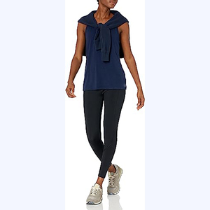 Women's <b>Racer</b>-<b>back</b> Gym Stringer <b>Vests</b> Activewear Yoga Fitness Tank Top Polyester/Cotton Canvas Quick Dry O-Neck Single tank Top - Product Image 1