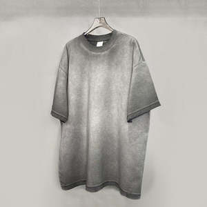 Camiseta de Hombre 100% Algodón, Nueva Colección Primavera-Verano, Estilo Retro Casual, Transpirable, 275g, Teñido Inverso, Deshilachado y Lavado - Product Image 4