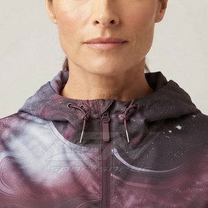 Elegant <b>Women</b> Windbreaker <b>Jacket</b> <b>Lightweight</b> Hooded Outdoor Sportswear Full Zip Breathable Fabric Modern Fit Functional Pockets - Product Image 6