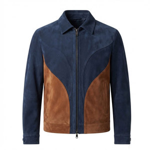 Premium <b>Suede</b> <b>Leather</b> <b>Jacket</b> Featuring Modern Tailored Silhouette Soft Texture And Zip Closure For Everyday Lifestyle Clothing - Product Image 1