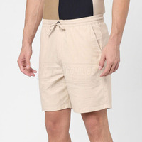 Shorts Bermuda Homme en Coton Uni Écologique à Séchage Rapide, Taille Mi-Haute avec Cordon de Serrage, Style Décontracté, Poches, Respirant, Tricoté