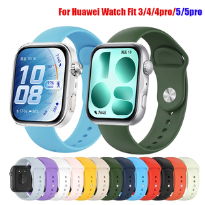 Bracelet de montre en silicone souple pour <span class=keywords><strong>Huawei</strong></span> Watch <span class=keywords><strong>Fit</strong></span> 5/5pro, bracelet de remplacement officiel pour montre de sport <span class=keywords><strong>Huawei</strong></span> <span class=keywords><strong>Fit</strong></span> 3/4/4pro, accessoires - Product Image 1