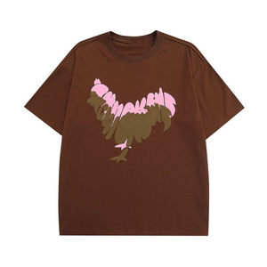 T-shirt noir surdimensionné en tricot avec logo imprimé blanc sur le devant, décontracté, écologique, à manches courtes et col rond pour homme - Product Image 5