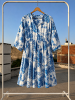 Vestido de Fiesta Largo con Estampado Floral Vintage, Tejido, Corte en A, Manga Larga, Transpirable, Elegante, para Mujer, Largo hasta el Suelo, Natural