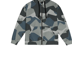 เสื้อฮู้ดดี้ทรงหลวมสไตล์ลายพรางคุณภาพสูง ปรับแต่งโลโก้ได้ ผลิตจากผ้าฝ้ายเฟรนช์เทอร์รี่ 100% สำหรับผู้ชาย พร้อมลายกราฟิกและโลโก้ 3 มิติแบบกำหนดเอง - Product Image 4