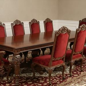 Juego de 10 Sillas de Comedor Denise de Diseño Europeo Antiguo de Lujo, Hechas a Mano y Talladas en Madera Sólida para Uso en el Comedor - Product Image 6