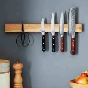Handmade Wooden Magnetic <b>Knife</b> Holder for Wall – Smooth Finish Kitchen <b>Knife</b> Rack - Product Image 1