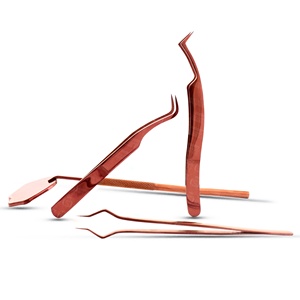 Pinzas para Pestañas de Acero Inoxidable y Espejo para Pestañas, Juego de Herramientas Ergonómicas de Alta Precisión para Extensión de Pestañas para Profesionales - Product Image 3