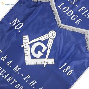 Banderas de Regalia Masónica Ceremonial Hechas en Pakistán, Bordado Personalizado, Tela Premium, Borde Dorado, Pin de Seguridad Tradicional para Logia - Product Image 6