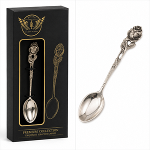 Cuillère à café en laiton poli miroir de qualité supérieure, avec anse botanique, dorée, durable, résistante au lave-vaisselle, coffret cadeau de luxe, vente chaude - Product Image 2