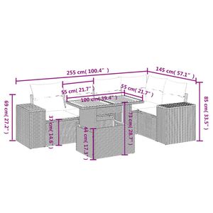 Ensemble de canapé de jardin gris - Product Image 3